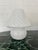 Large Swirl White Murano Glass Mushroom Table Lamp, 1970s For Sale - Image 7 of 8