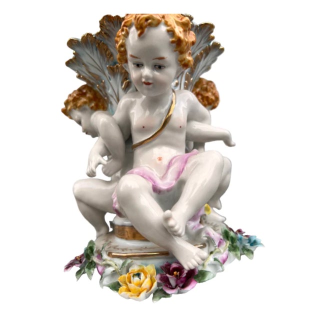 Antique White Antique Karl Richard Klemm Style Porcelain Centerpiece Vase For Sale - Image 8 of 9