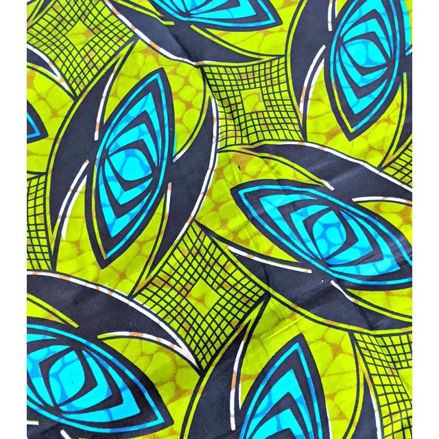Contemporary Green Black Mod African Fabric 5 Yards Chairish