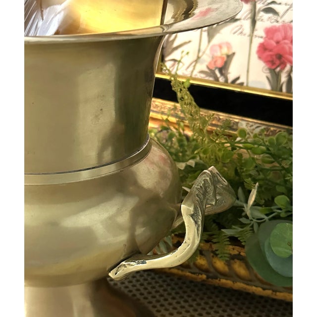 Vintage Solid Brass Champagne Bucket /Gold Ice Bucket / Wine Chiller For Sale In Phoenix - Image 6 of 7