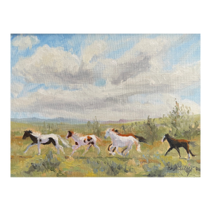 Contemporary Wild Horses Painting
