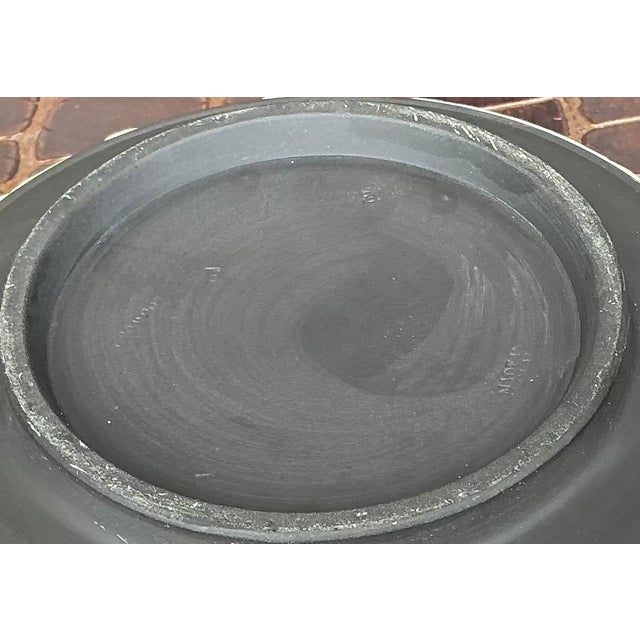 Mid 20th Century Mid-Century Wedgwood Black Jasperware Basalt Glaze Pottery Neoclassical Sacrifice Bowl For Sale - Image 5 of 5