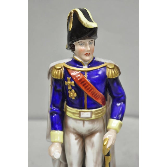 Traditional Vintage Capodimonte Italian Porcelain Napoleonic General Figurine Statue 7282- A For Sale - Image 3 of 12