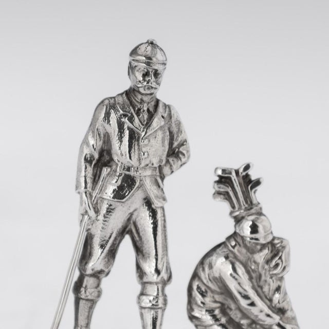 Victorian Silver Golf Menu Holders, London, United Kingdom, 1890s, Set of 4 For Sale - Image 12 of 16