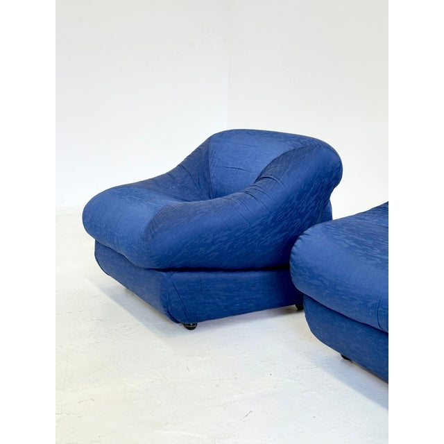 Space Age Blauwe Armchairs by Airborne, 1970s For Sale - Image 10 of 13