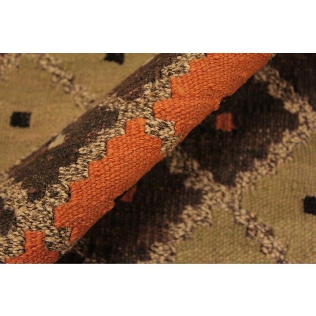 Textile 1990s Bohemian Kilim Tan Beige Wool Rug - 5'5" X 6'10" For Sale - Image 7 of 7