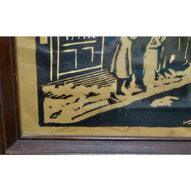 1930s WoodBlock Print Circa 1930s Nathan Klein For Sale - Image 5 of 6