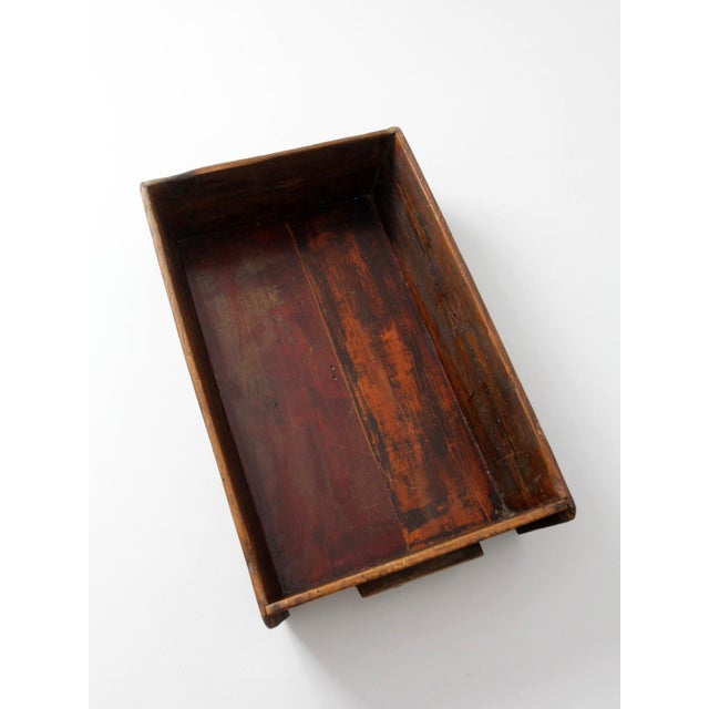 Late 19th Century Antique Primitive Wood Dough Tray For Sale - Image 5 of 18