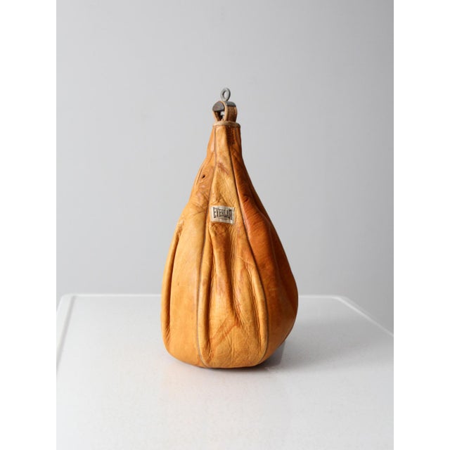 Animal Skin Mid-Century Everlasting Leather Boxing Speed Bag For Sale - Image 7 of 12