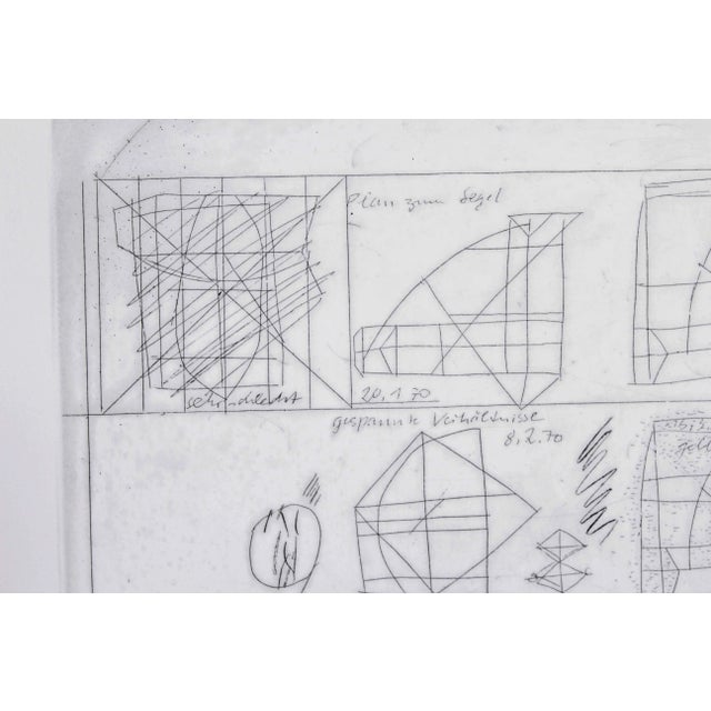 Gravure de Klotz Lenz, Croquis, 1972, Etching For Sale - Image 6 of 10