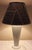 Textile Vintage Table Lamp with White Ceramic Base, 1980s For Sale - Image 7 of 7