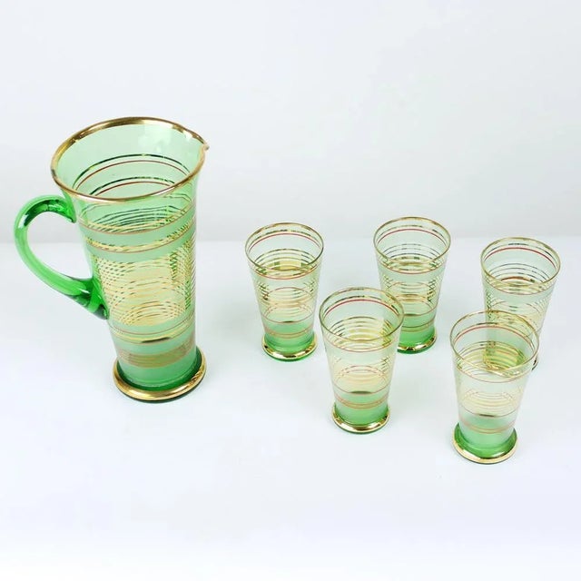 Vintage Drinking Set attributed to Borska Svorion, Czechoslovakia, 1960s, Set of 6 For Sale - Image 9 of 11
