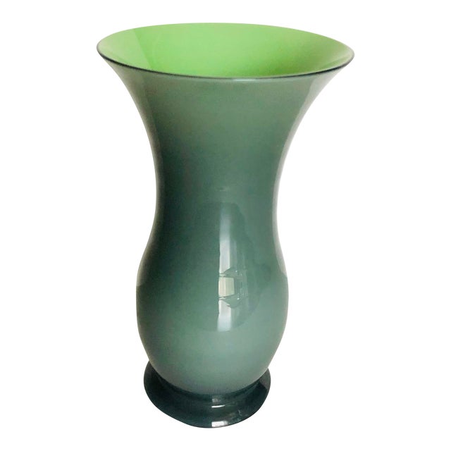 Vintage Green Salviati Vase For Sale