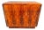 French Art Deco Style Black Walnut 2 Door Side Cabinet For Sale