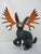 Hand-carved and hand-painted Oaxacan Alebrije sculptural figurine depicting a whimsical jackalope. Hand crafted from copal...