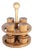 Portable Walnut Wood Candleholders, Czechoslovakia, 1980s, Set of 5 For Sale