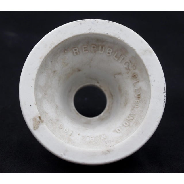 Vintage 3.125 In. White Ceramic Tub Shower Plate Cover For Sale - Image 6 of 8