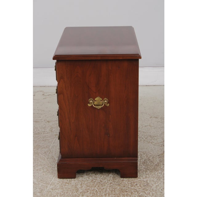 Henkel Harris Cherry 4 Drawer Chairside Chest | Chairish