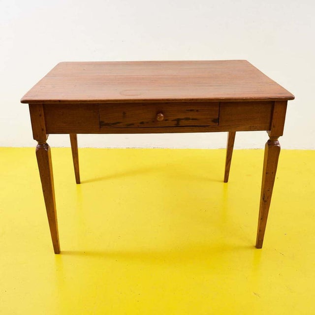 Wood Vintage Wood Writing Table For Sale - Image 7 of 7