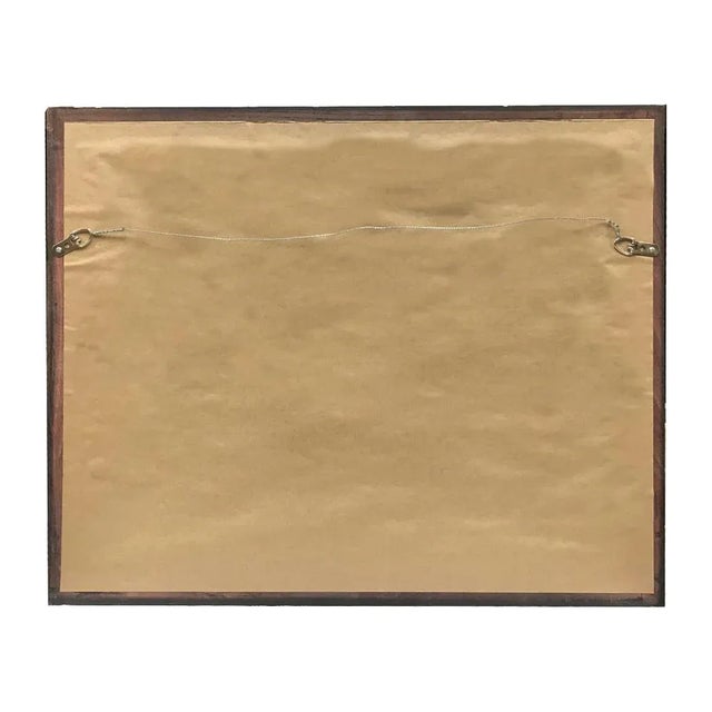 Accurate reproduction of the original oil painting, this image is printed on canvas, mounted to a board and treated with a...