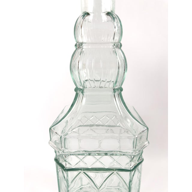 French Antique French Mold-Blown Glass Liquor Fountain With Wooden Spigot, Circa 1900 For Sale - Image 3 of 18