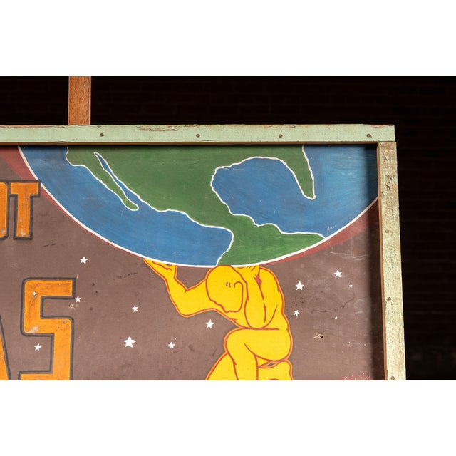 Industrial Vintage Hand-Painted Workplace Sign by NSC For Sale - Image 3 of 8