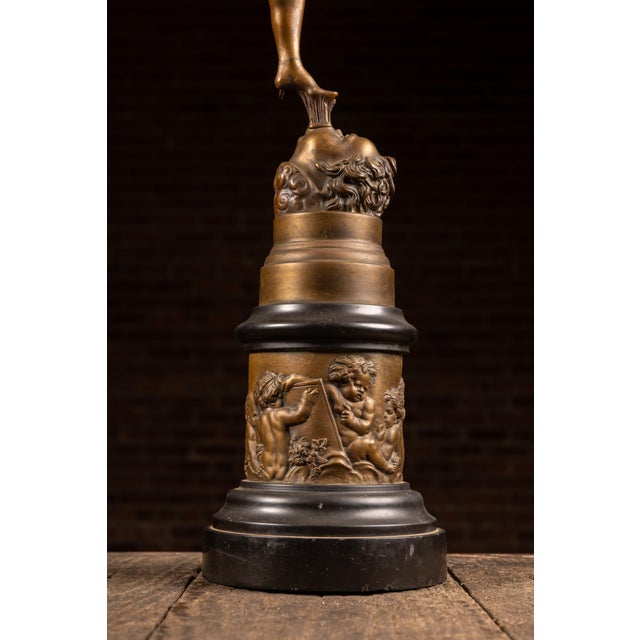 Metal Vintage After-Giambologna Bronze "Hermes" Figure For Sale - Image 7 of 8