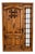 Handcrafted Solid Wood Rustic Exterior Single Door With Sidelight – Custom Mexican Design Made to Order For Sale