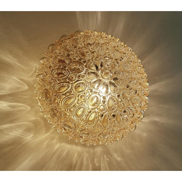 Mid-Century Modern Vintage Bubble Glass Light from Limburg For Sale - Image 3 of 17