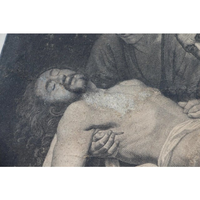 19th Century The Entombment of Christ, After Caravaggio, 1809 Etching, Engraving For Sale - Image 5 of 13