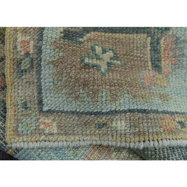 Blue Turkish Oushak Rug 2'9" x 7'9" #19198 For Sale - Image 8 of 8