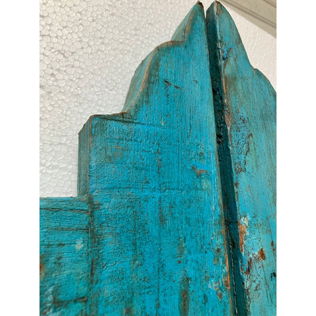 1980s Gate Triple Arched With Spires Blue For Sale - Image 5 of 13
