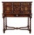 19th-C. English Carved Walnut & Mother-of-Pearl Barley Twist Cabinet on Stand For Sale