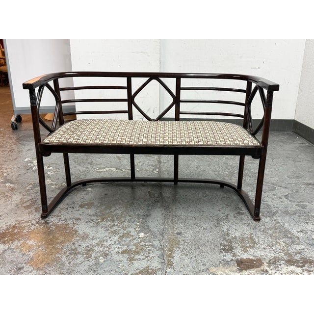 Modern Josef Hoffmann Fledermaus Cabaret Settee, Circa 1905 For Sale - Image 3 of 12