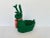 1960s Small Green Wicker Snail Basket With Ribbon Collar For Sale - Image 4 of 7