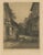Antique etching: german village, shepherd & flock, signed ‘conrad rau’ a richly worked etching of a narrow german street...
