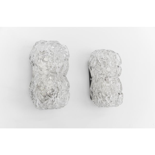 Mid-Century Modern 3D Wall Lamps in Glass, Germany, 1960s, Set of 2 For Sale - Image 3 of 11