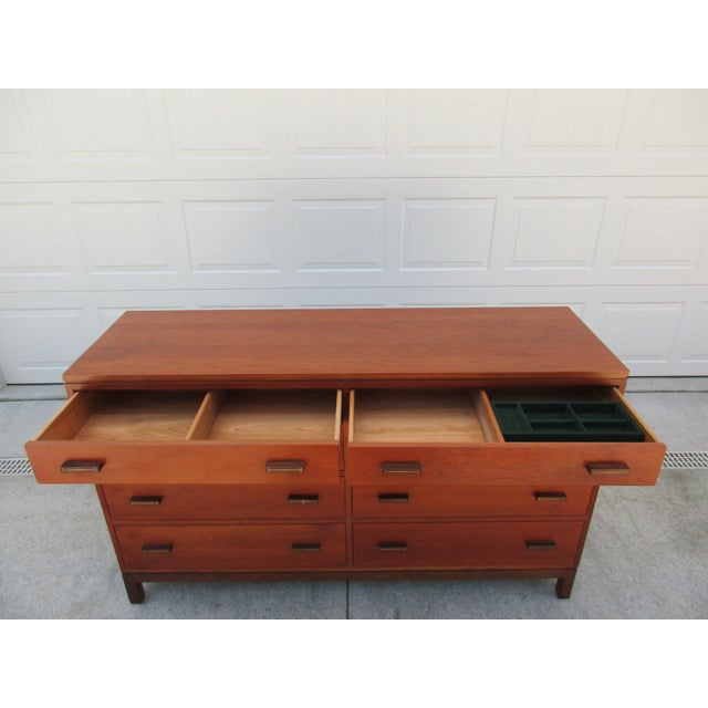 Stickley Cherry Long Eight Drawer Dresser Hidden Compartment Chairish