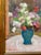 Early 20th Century Early 20th Century Painting Vase With Flowers by Aurelia Aricescu Vasiliu - Oil on Canvas With Frame - Signed For Sale - Image 5 of 8