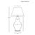 Contemporary Matthew Izzo Home Iris Apricot Ceramic Table Lamp With Linen Drum Shade For Sale - Image 3 of 3
