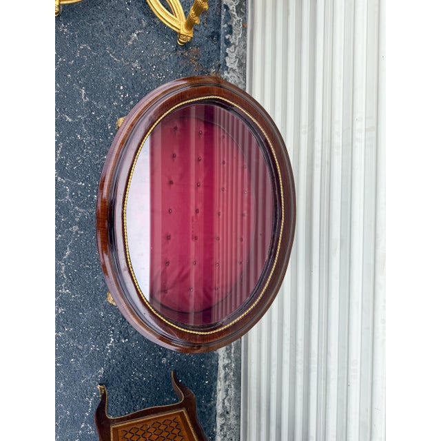 Vintage Louis XV Style Mahogany Jewelry Box Display For Sale - Image 4 of 9