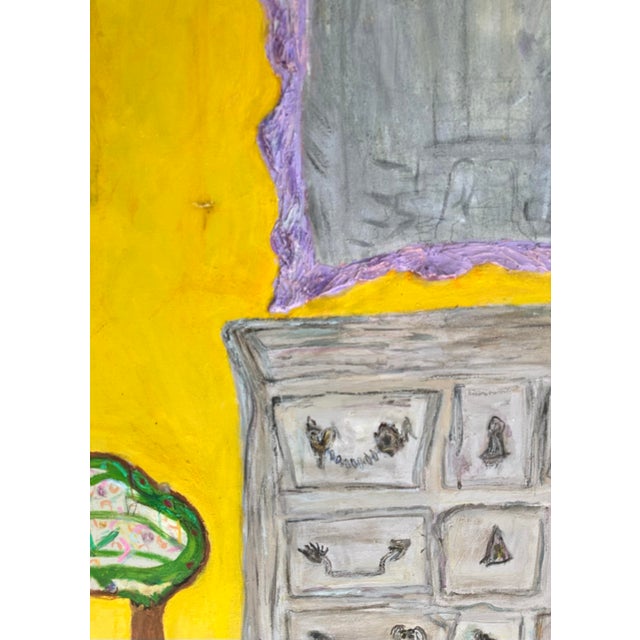 2020s "Yellow as a Weapon", Modern Abstract Painting by Roderick Coles For Sale - Image 5 of 13