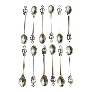 Royal Imperial Crown Salt Spoons - Set of 12