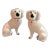 20th Century Staffordshire Confetti Dog Figurines - a Pair For Sale