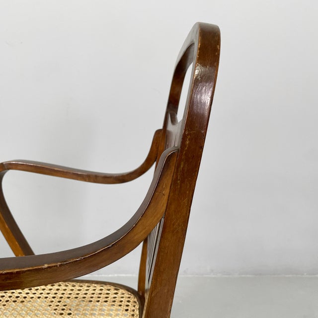 Austrian Chair in Wood and Straw, 1930s For Sale - Image 12 of 18