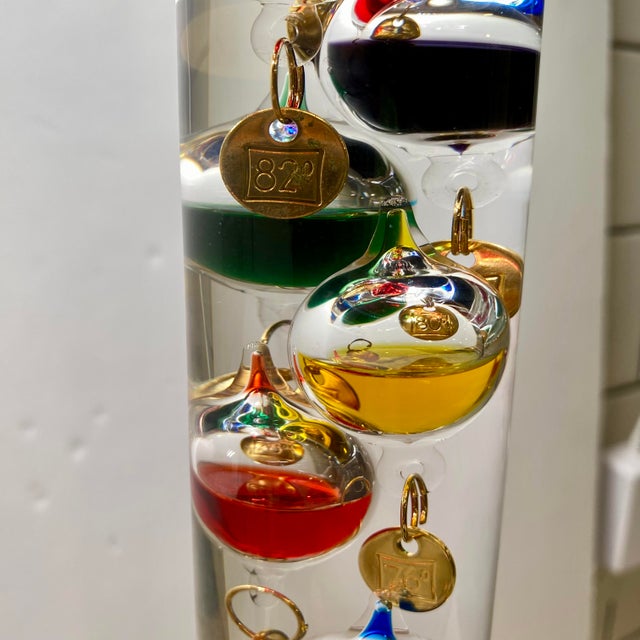 Large Glass Galileo Thermometer 24.5" Tall For Sale - Image 4 of 8