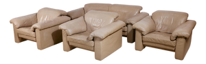 Model 4000 Leather Sofa Set by Rolf Benz, Set of 4