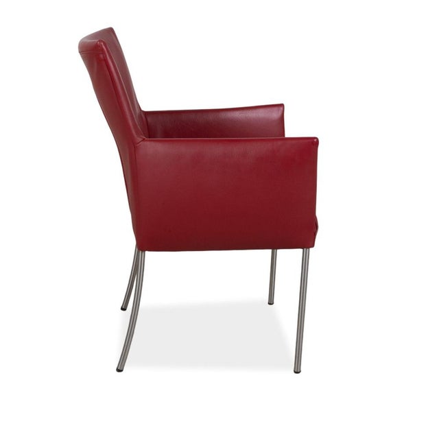Arc-E Dining Chairs in Red Leather from Bert Plantagie, Set of 4 For Sale - Image 10 of 14