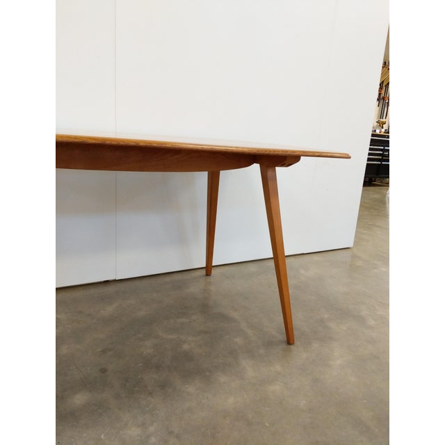 Ercol Vintage Attributed to Ercol Mid Century Modern Plank Dining Table For Sale - Image 4 of 8