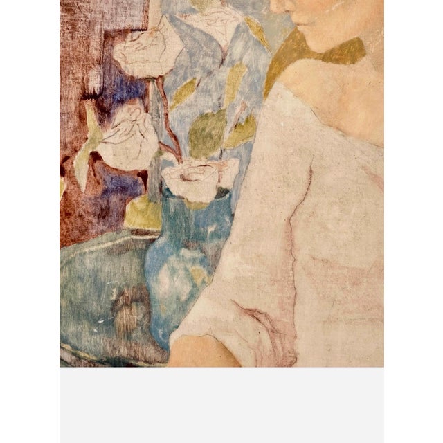 Textile Jacques Boeri, Large French Naive Oil Painting Jacques Boeri Fauvist Color Surrealist Fantasy For Sale - Image 7 of 8